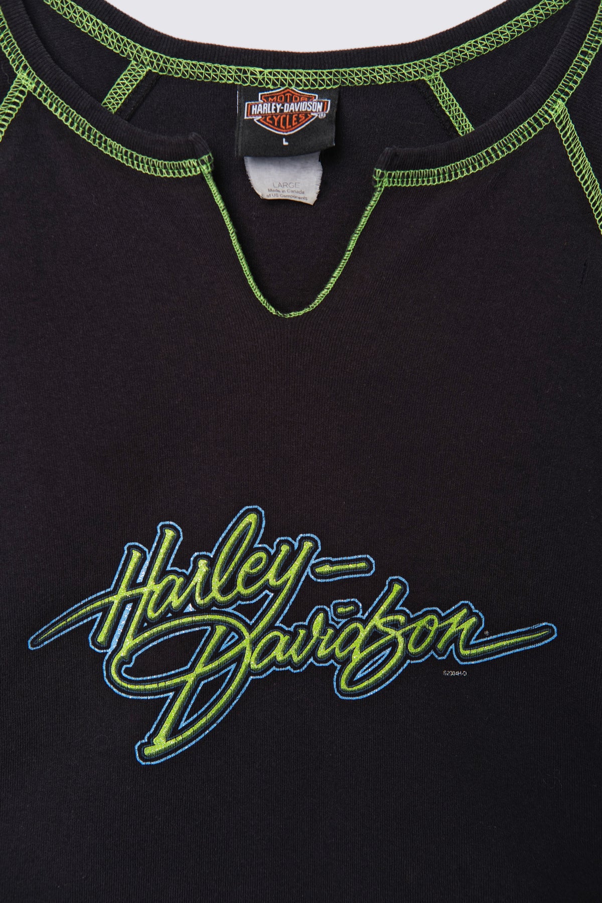 Y2K Harley Ruched Side Baby Tee