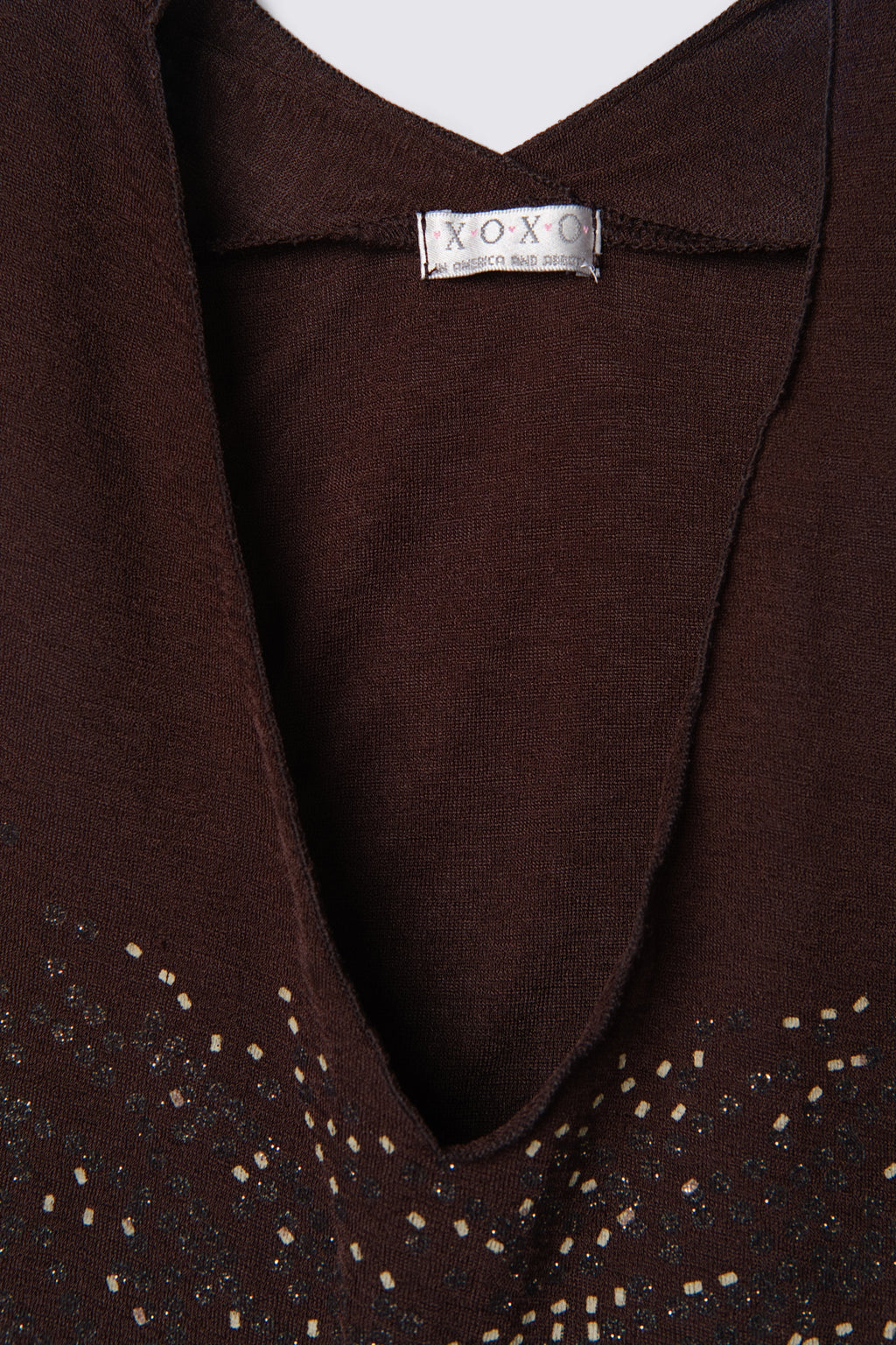 Y2K XOXO Mesh Glitter Top