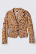Y2K Floral Print Corduroy Jacket