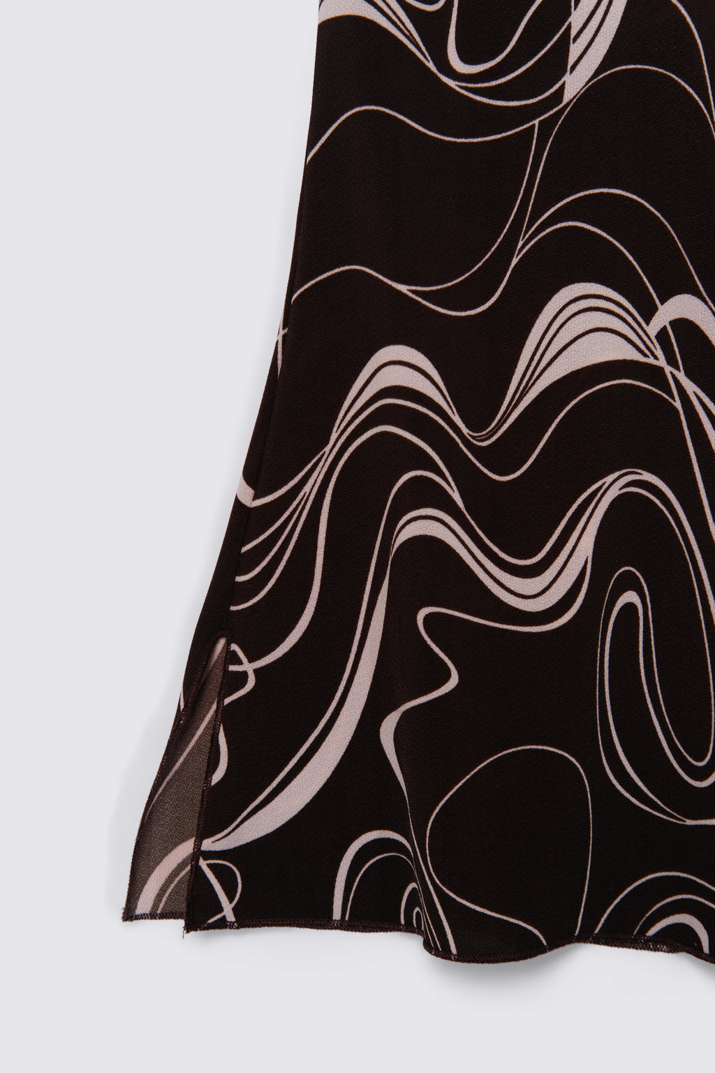 Y2K Swirl Print Babydoll Top
