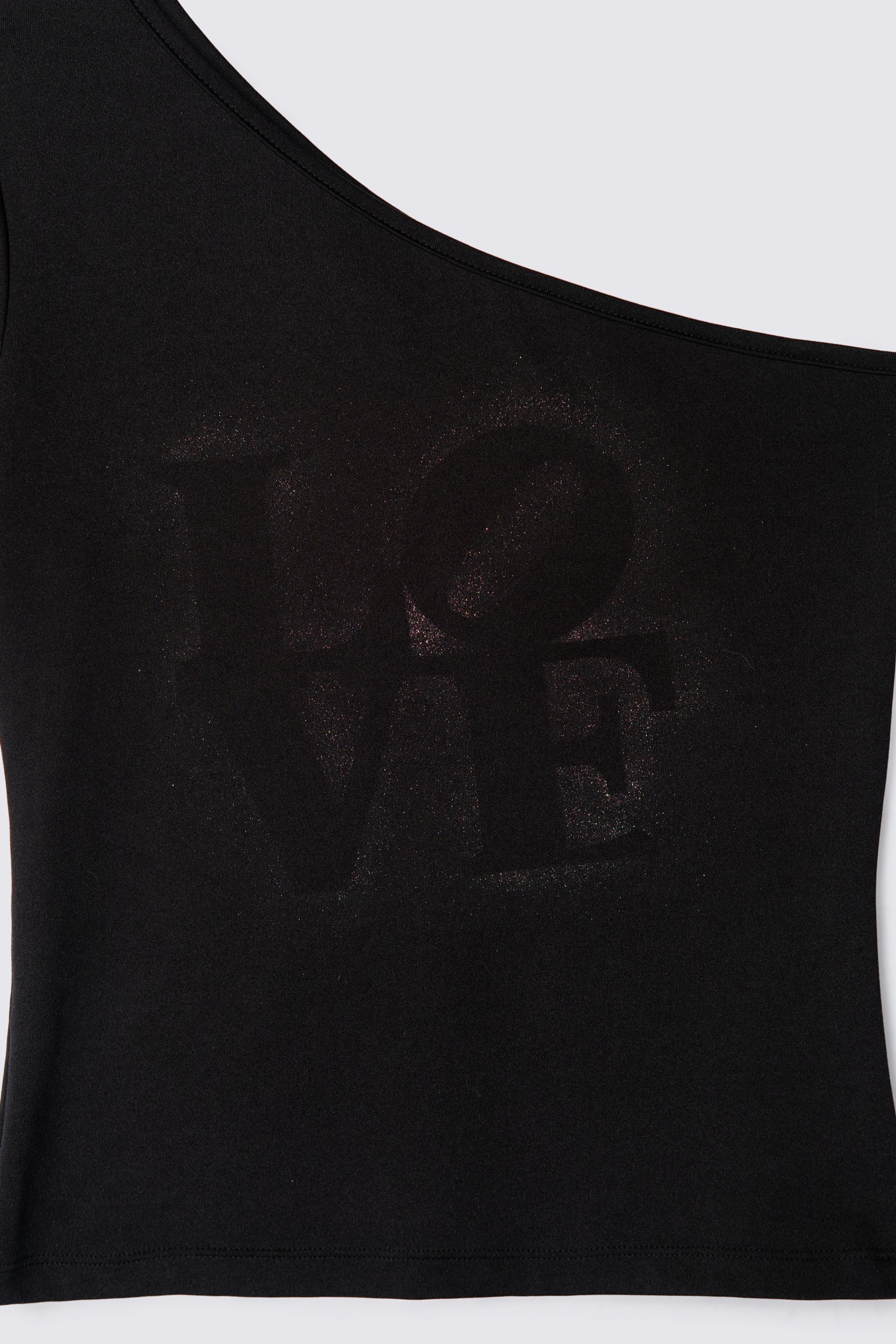 Y2K Hipwear Glitter Love One Shoulder Top