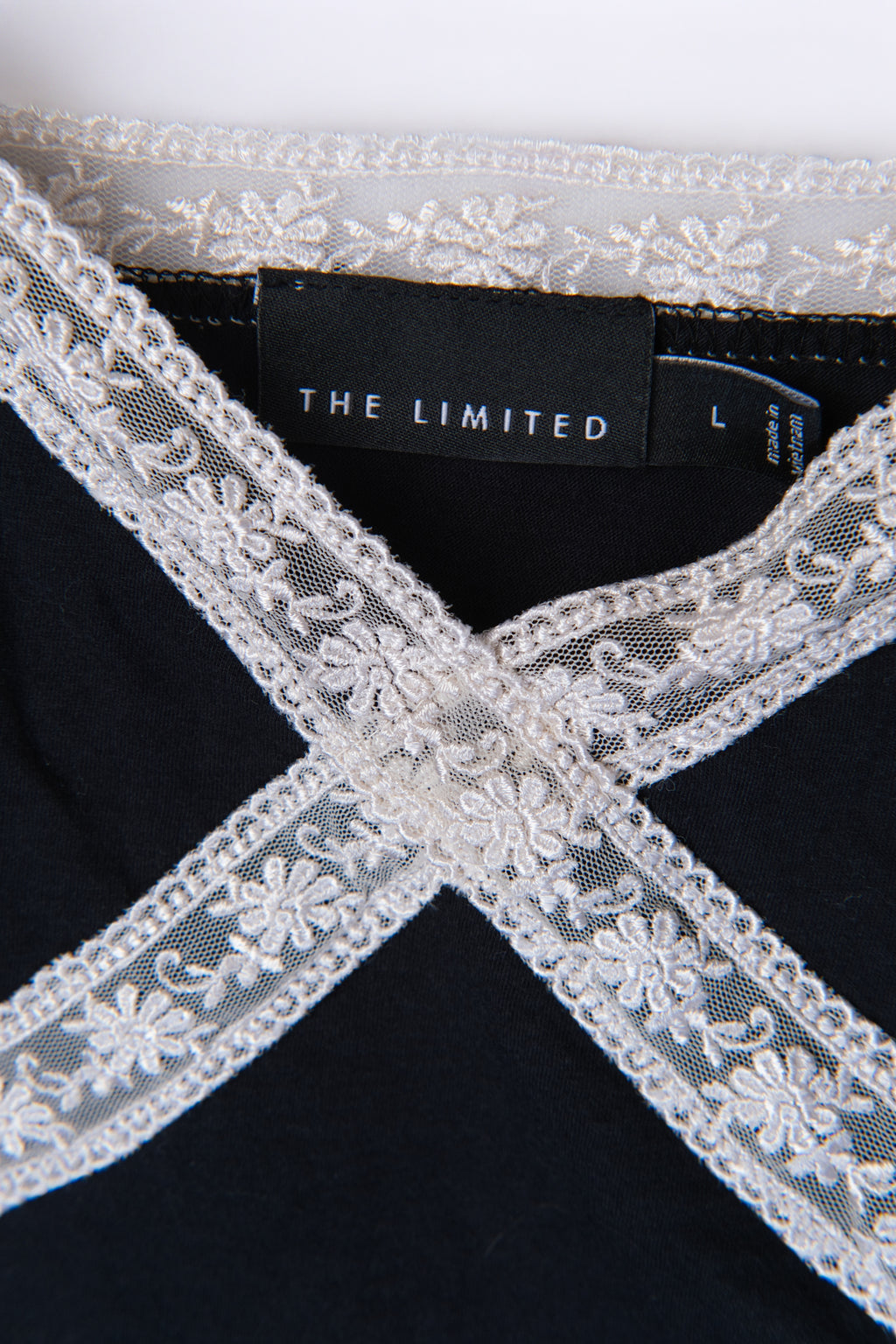 The Limited Lace Trim Tie Back Babydoll Top