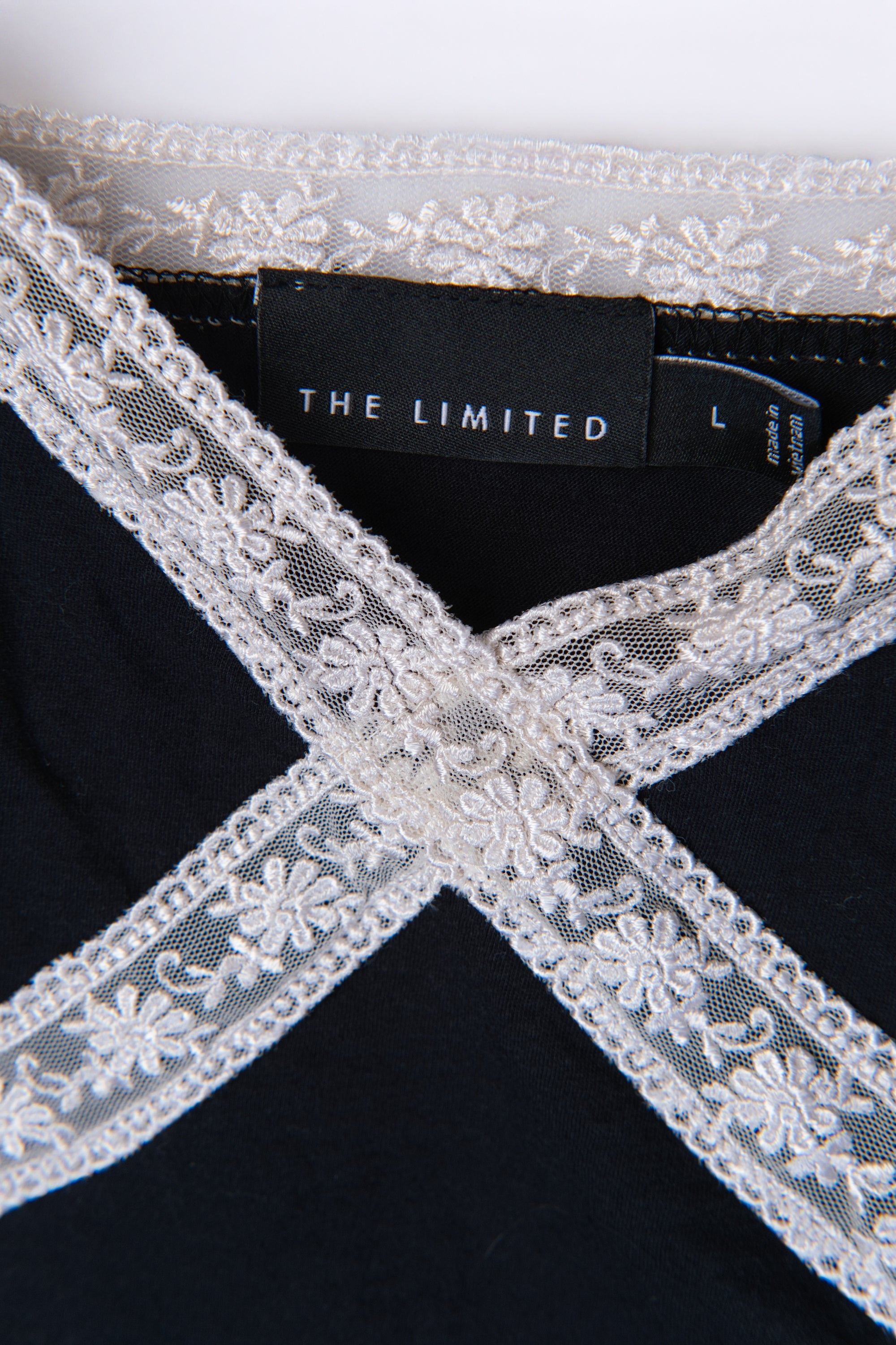 The Limited Lace Trim Tie Back Babydoll Top
