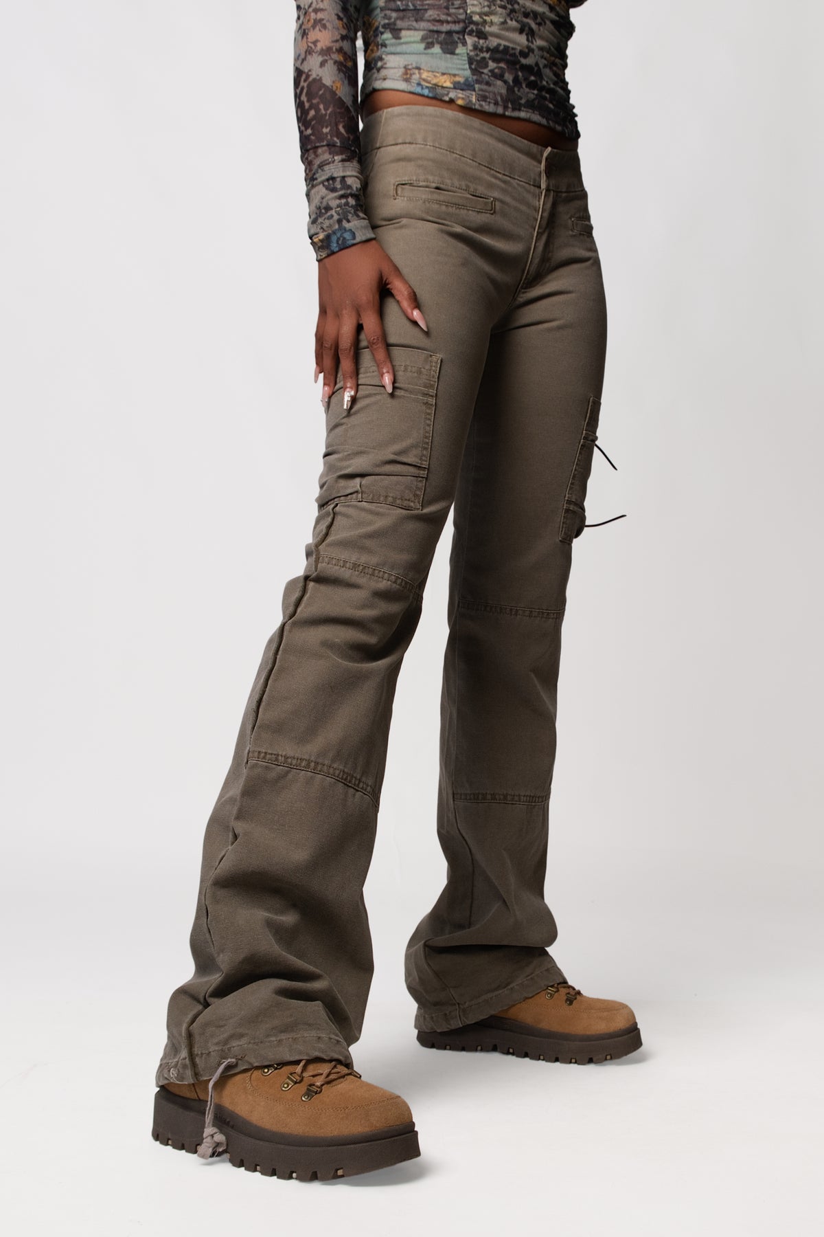 Y2K Euro Naf Naf Lowrise Cargo Flares