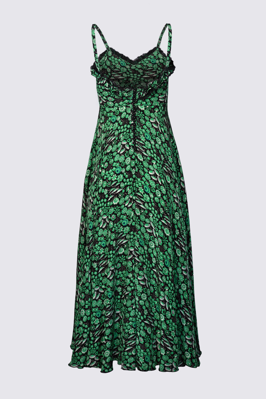 2006 Anna Sui Runway Floral Print Midi Dress