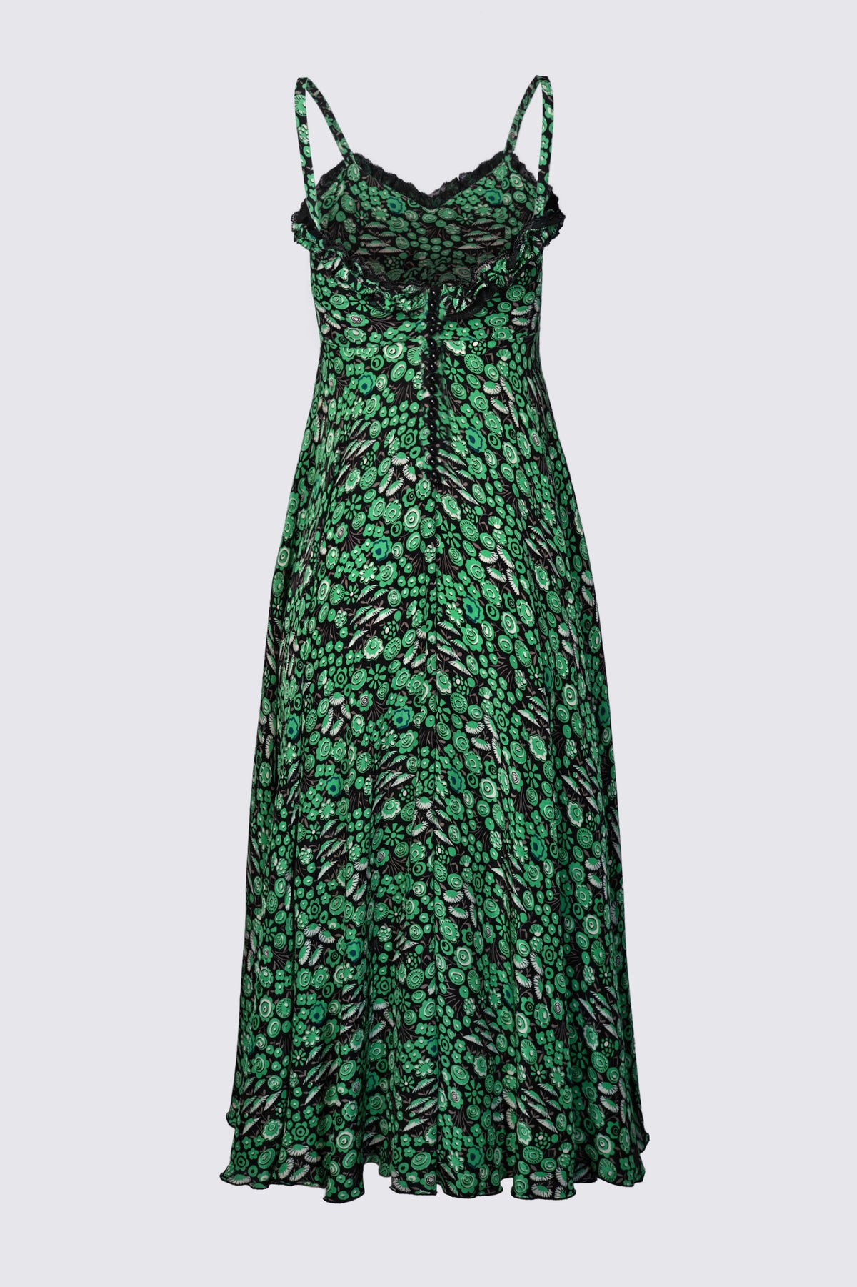 2006 Anna Sui Runway Floral Print Midi Dress
