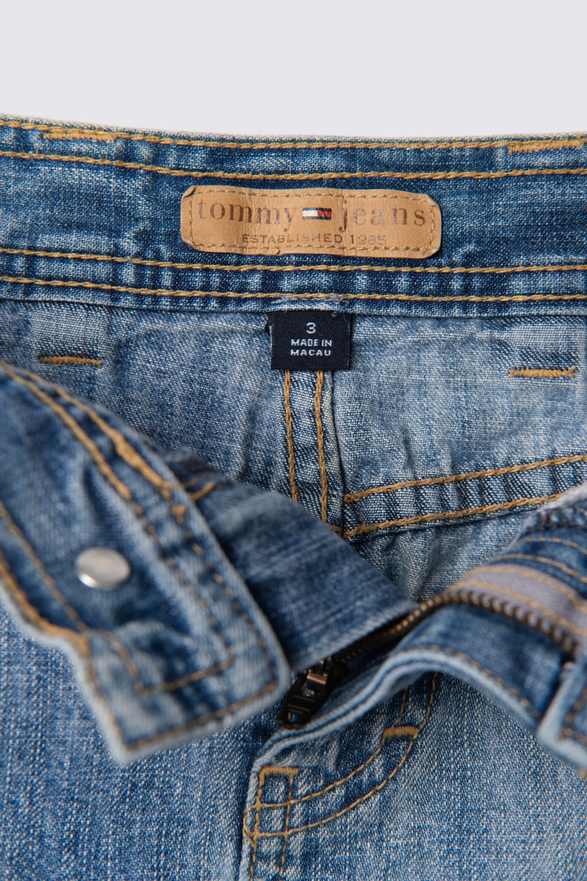 2004 Tommy Jeans Lowrise Denim Mini Skirt