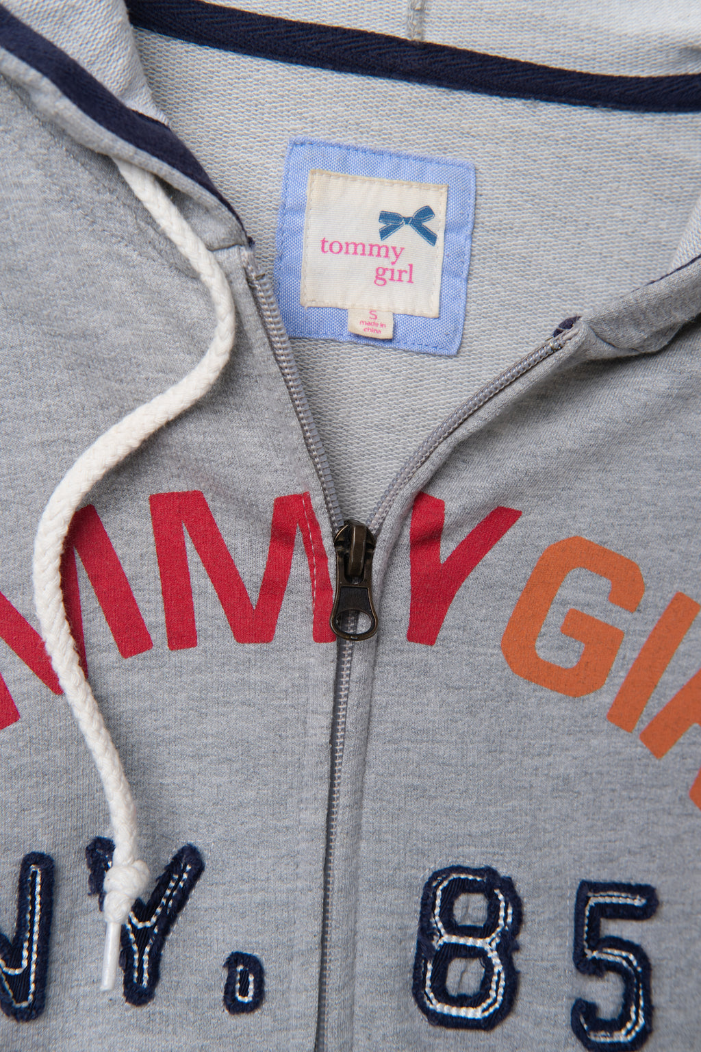 Y2K Tommy Girl Spellout Full-Zip Hoodie
