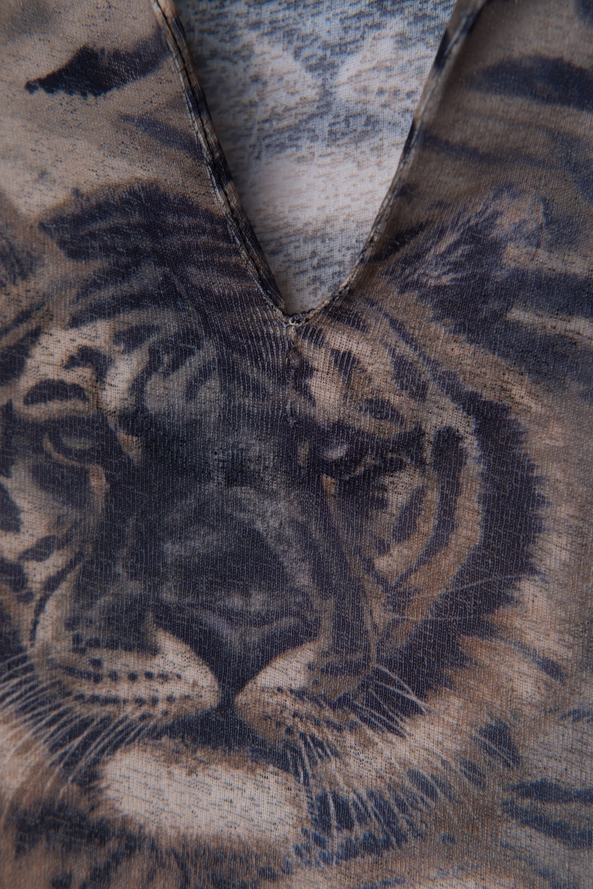 Y2K Euro Pimkie Tiger Print Top