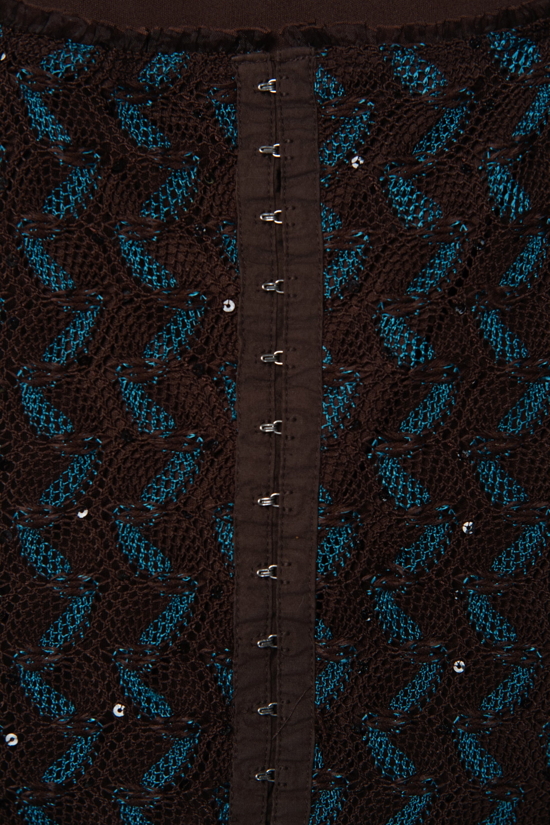 Y2K Shimmery Woven Corset Top