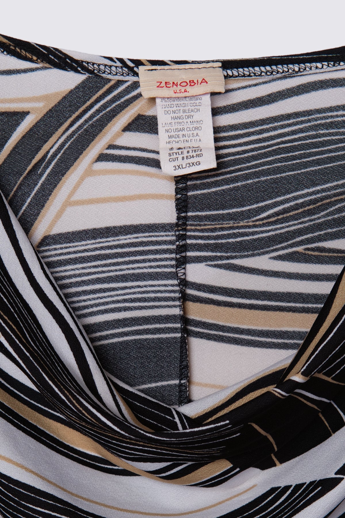 Y2K Asymmetric Hem Swirl Print Top