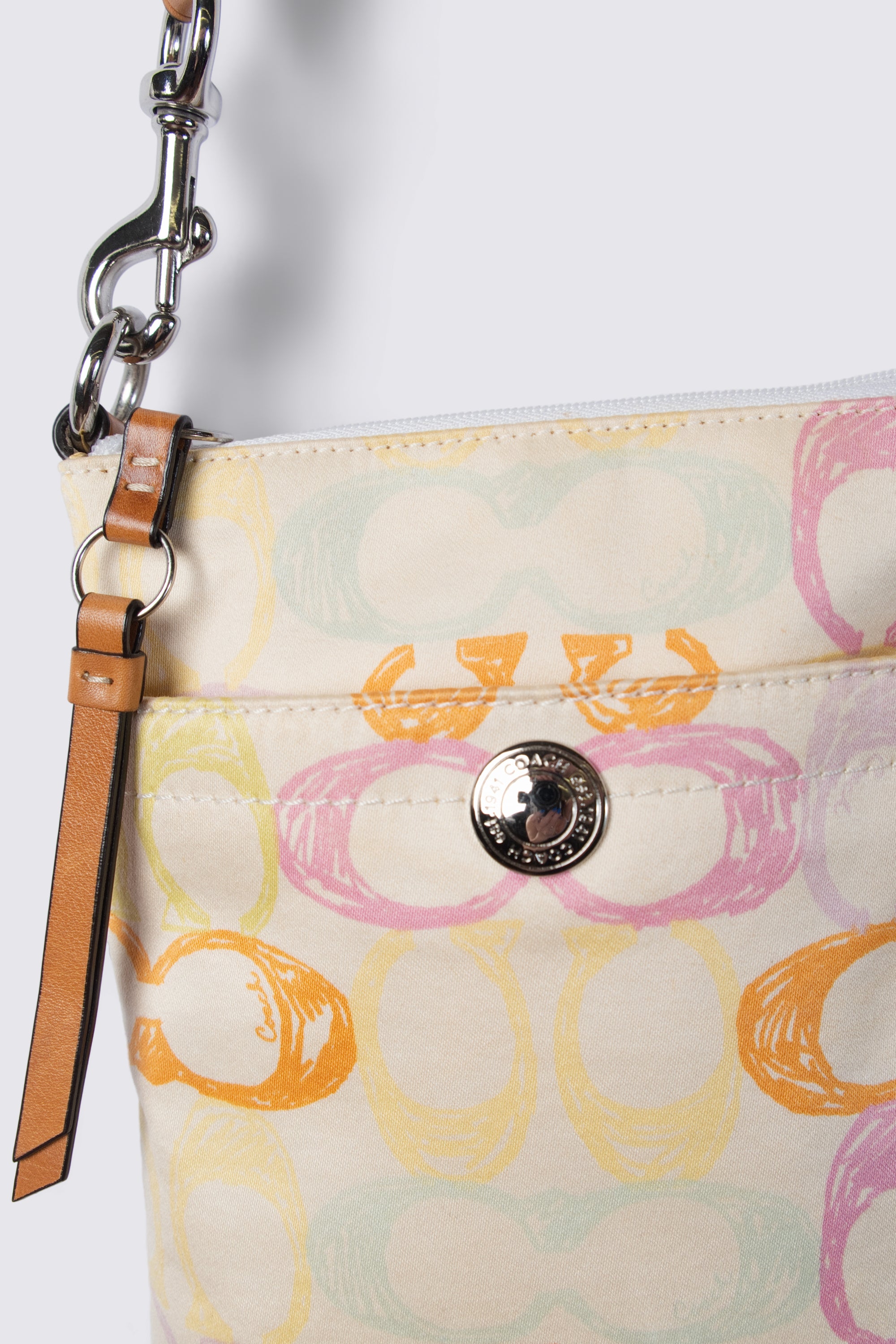 Y2K Coach Multicolor Signature C Canvas Crossbody Bag