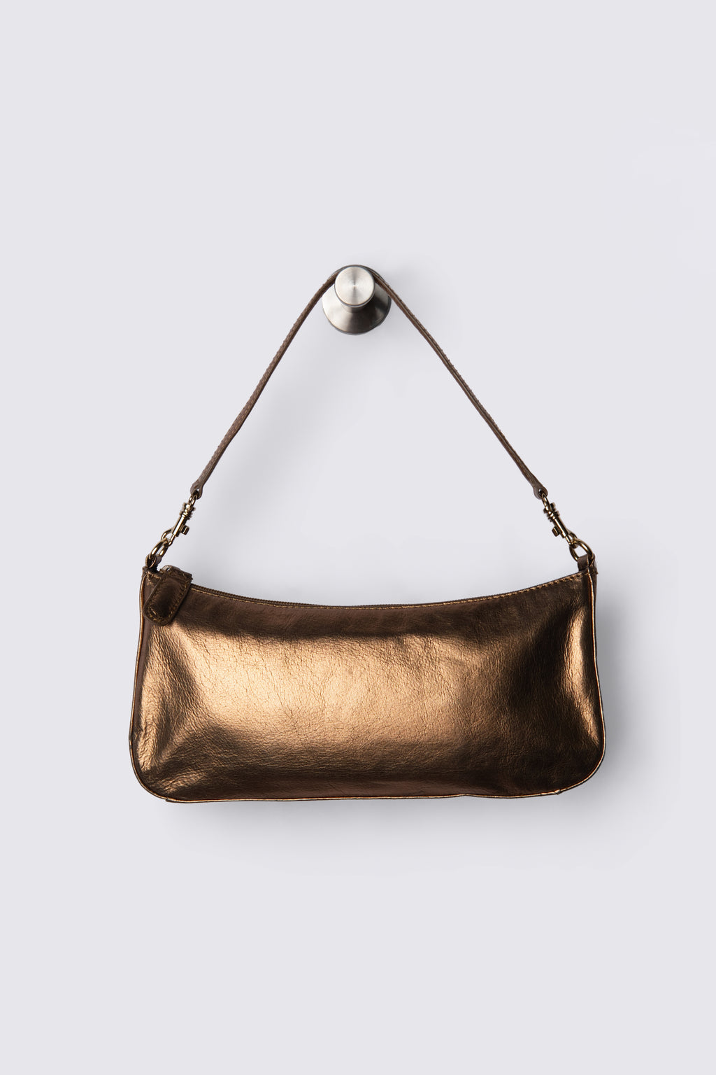 Y2K Gianni Bini Convertible Metallic Leather Baguette