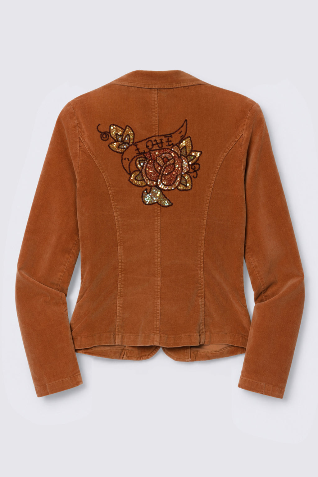 Y2K Fitted Sequin Applique Blazer