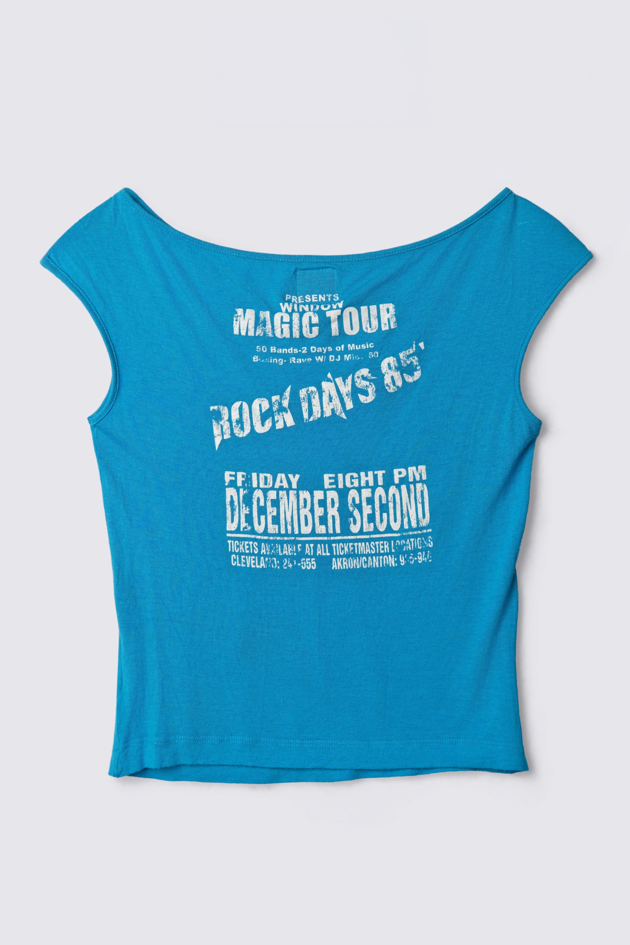 Y2K Miss Sixty Rock Days 85 Cropped Graphic Tee – Calico