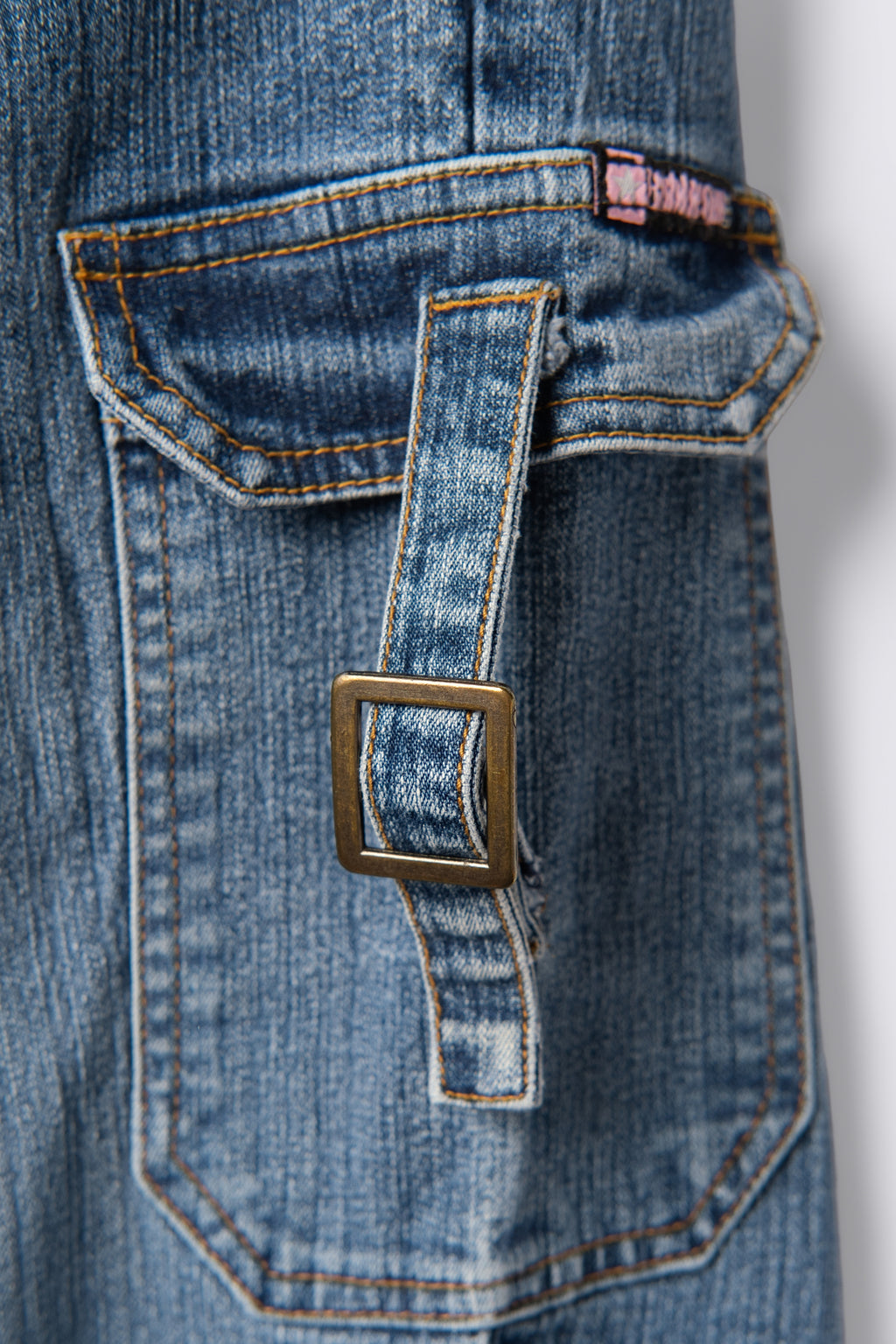 Y2K Bubblegum Double Buckle Lowrise Flares