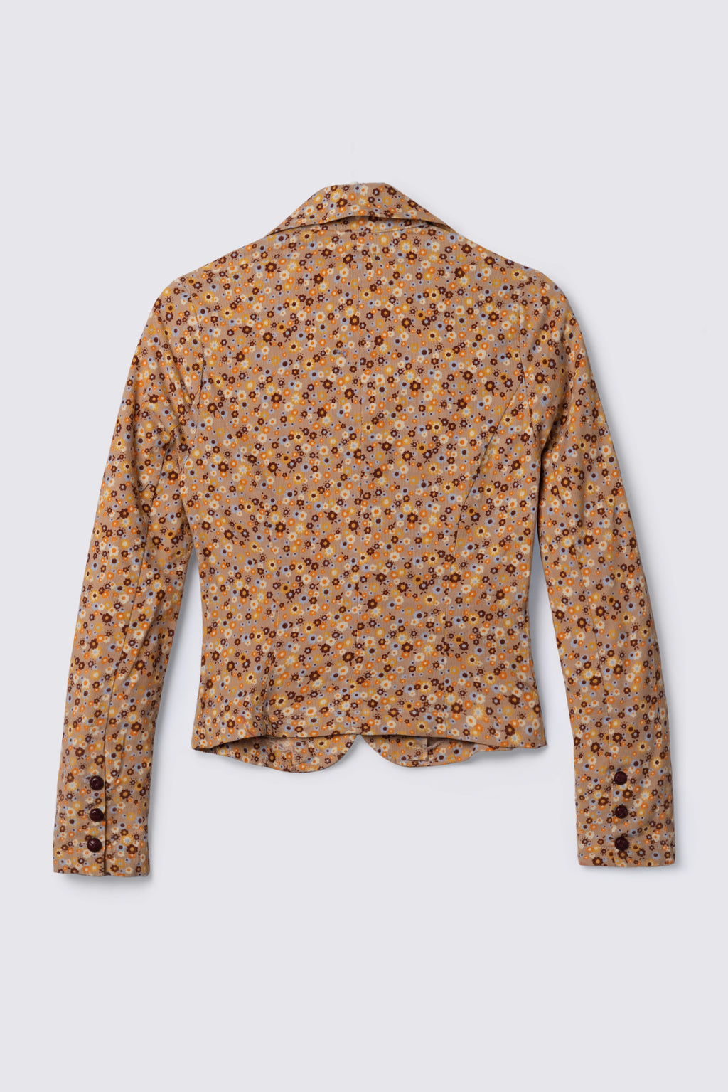 Y2K Floral Print Corduroy Jacket