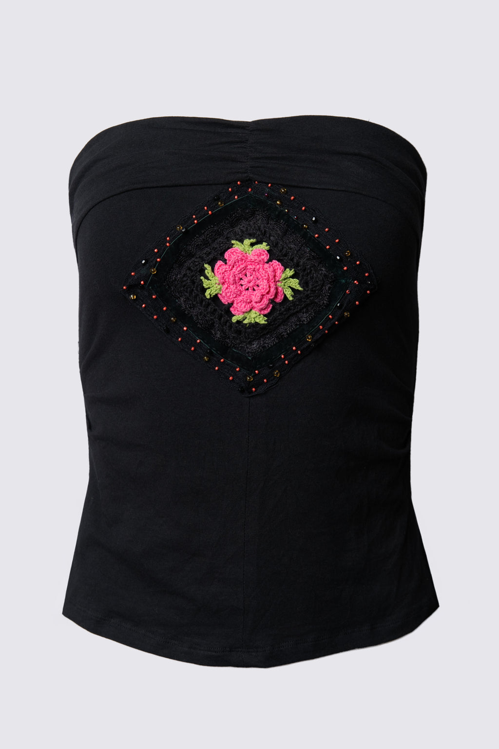Y2K Euro Beaded Convertible Halter Tube Top