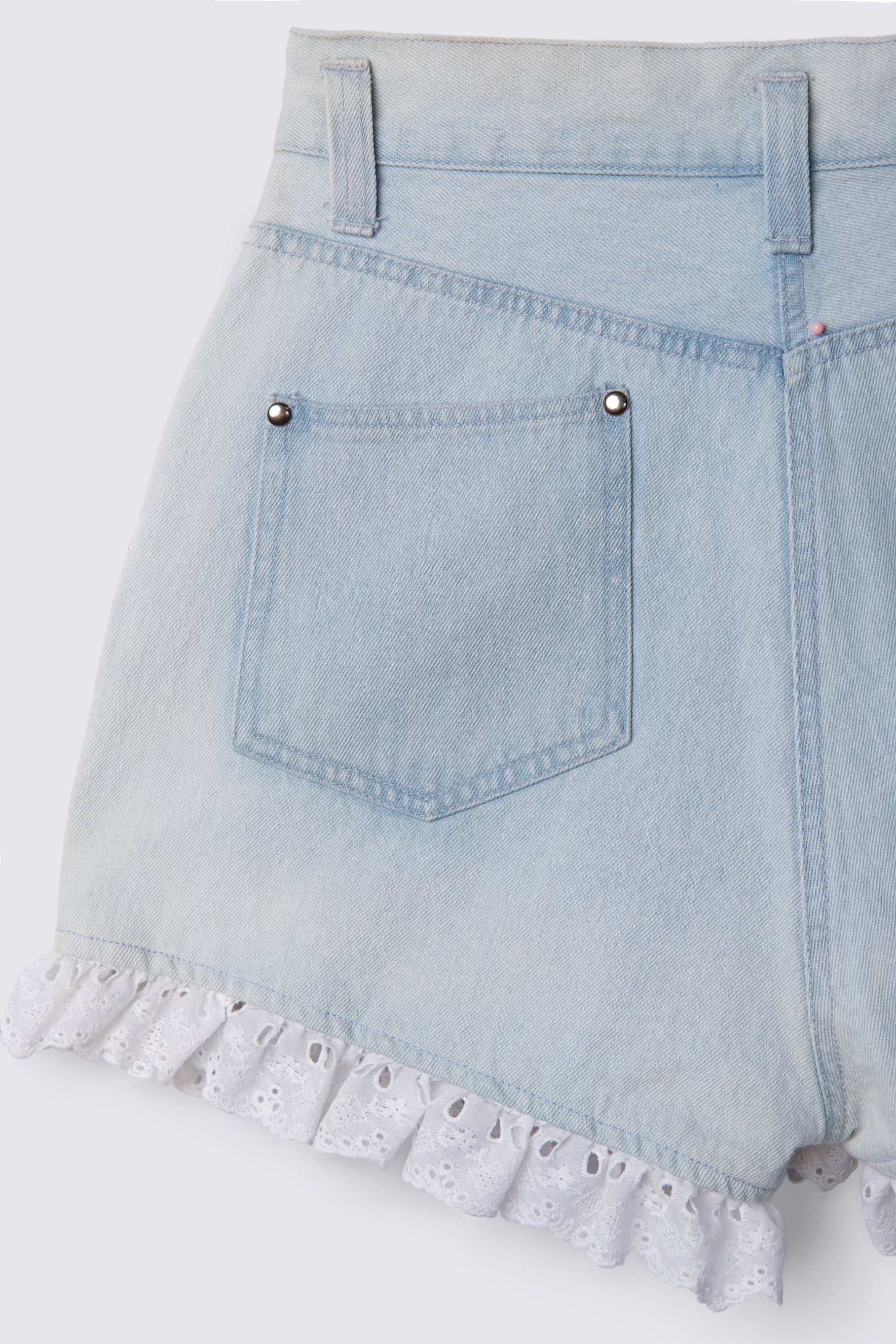 90s Christina Highwaist Lace Trim Shorts