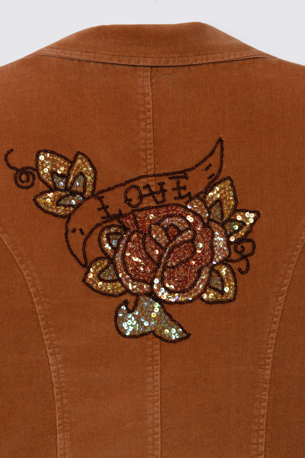 Y2K Fitted Sequin Applique Blazer