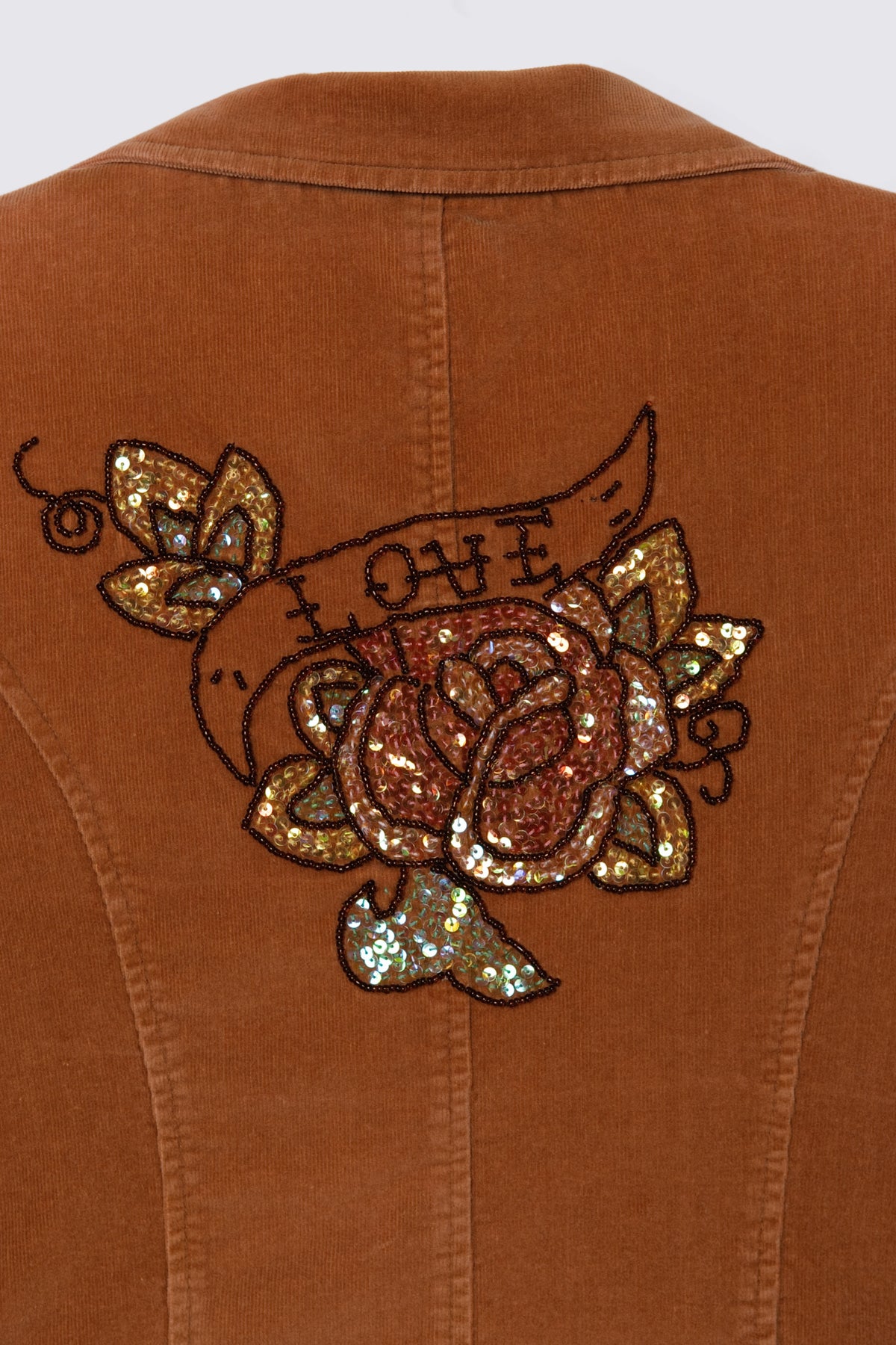 Y2K Fitted Sequin Applique Blazer
