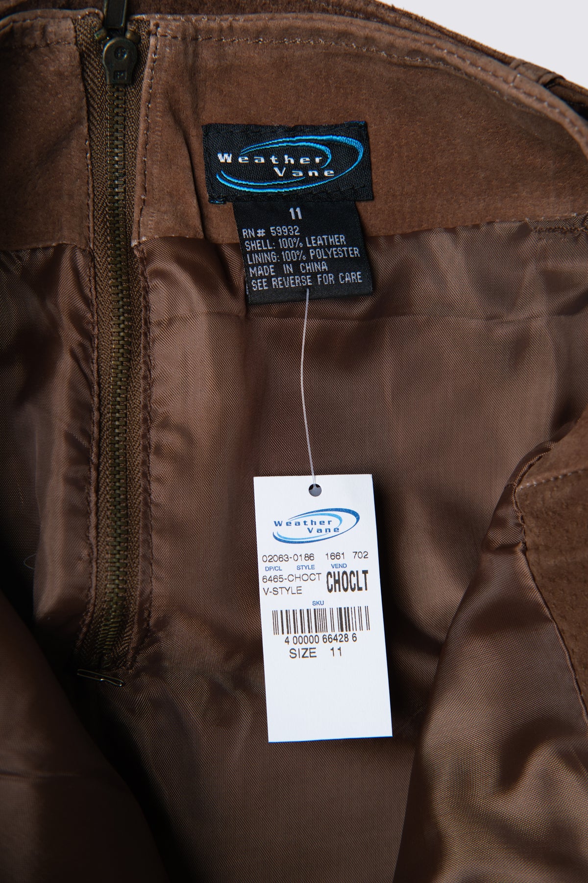 Y2K Deadstock Weathervane Suede Mini Skirt