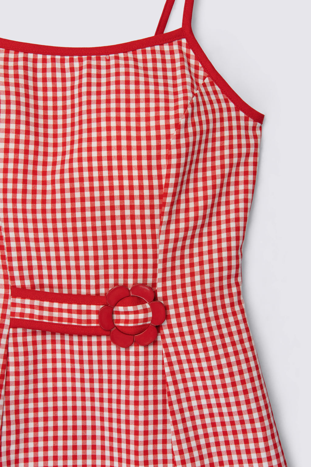 90s Wrapper Belted Gingham Mini Dress