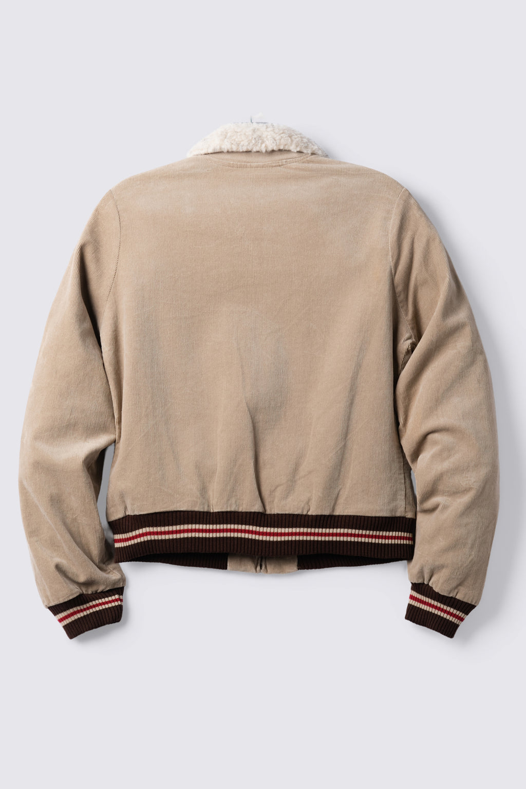 Y2K Fur Collar Corduroy Bomber Jacket