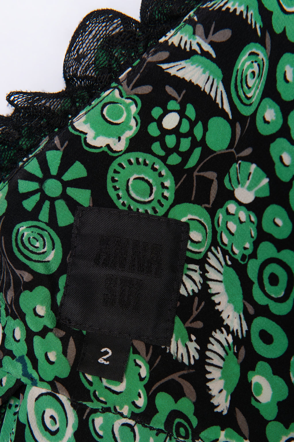 2006 Anna Sui Runway Floral Print Midi Dress