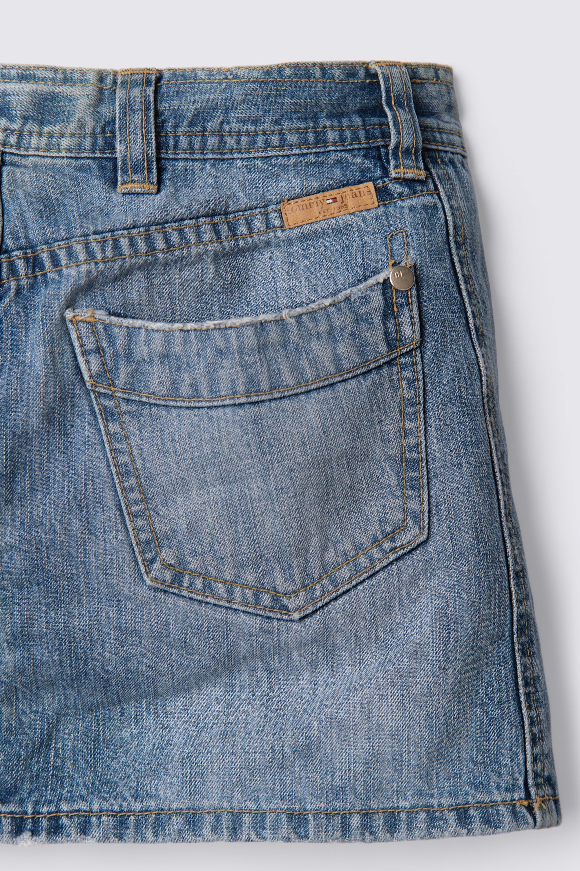 2004 Tommy Jeans Lowrise Denim Mini Skirt