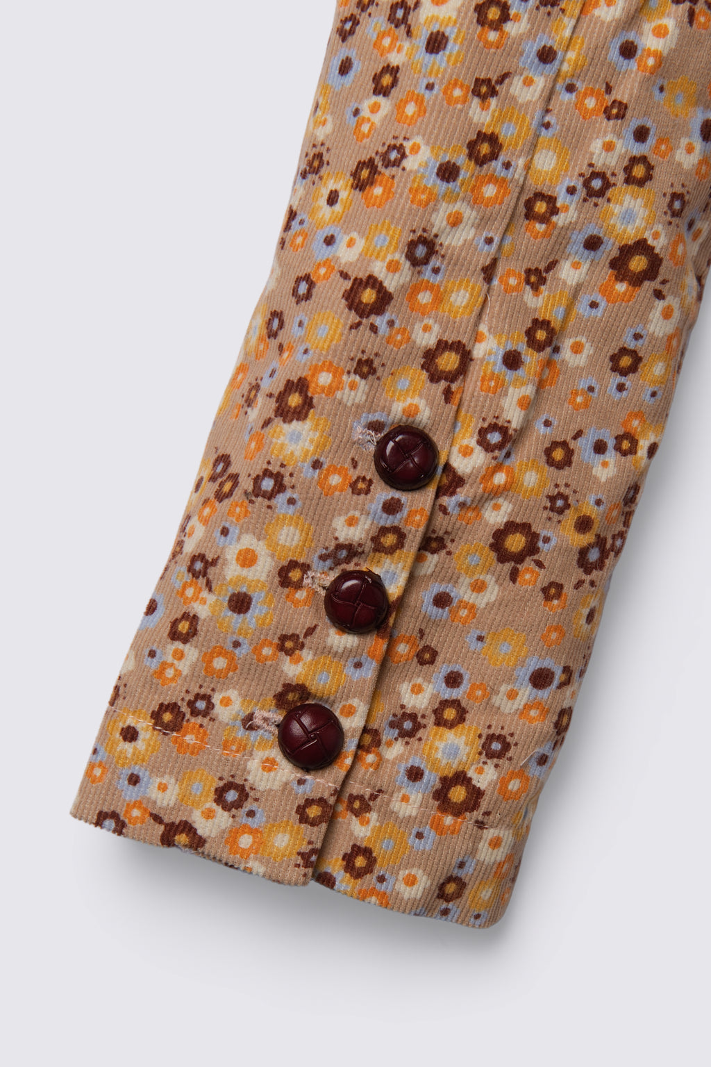 Y2K Floral Print Corduroy Jacket