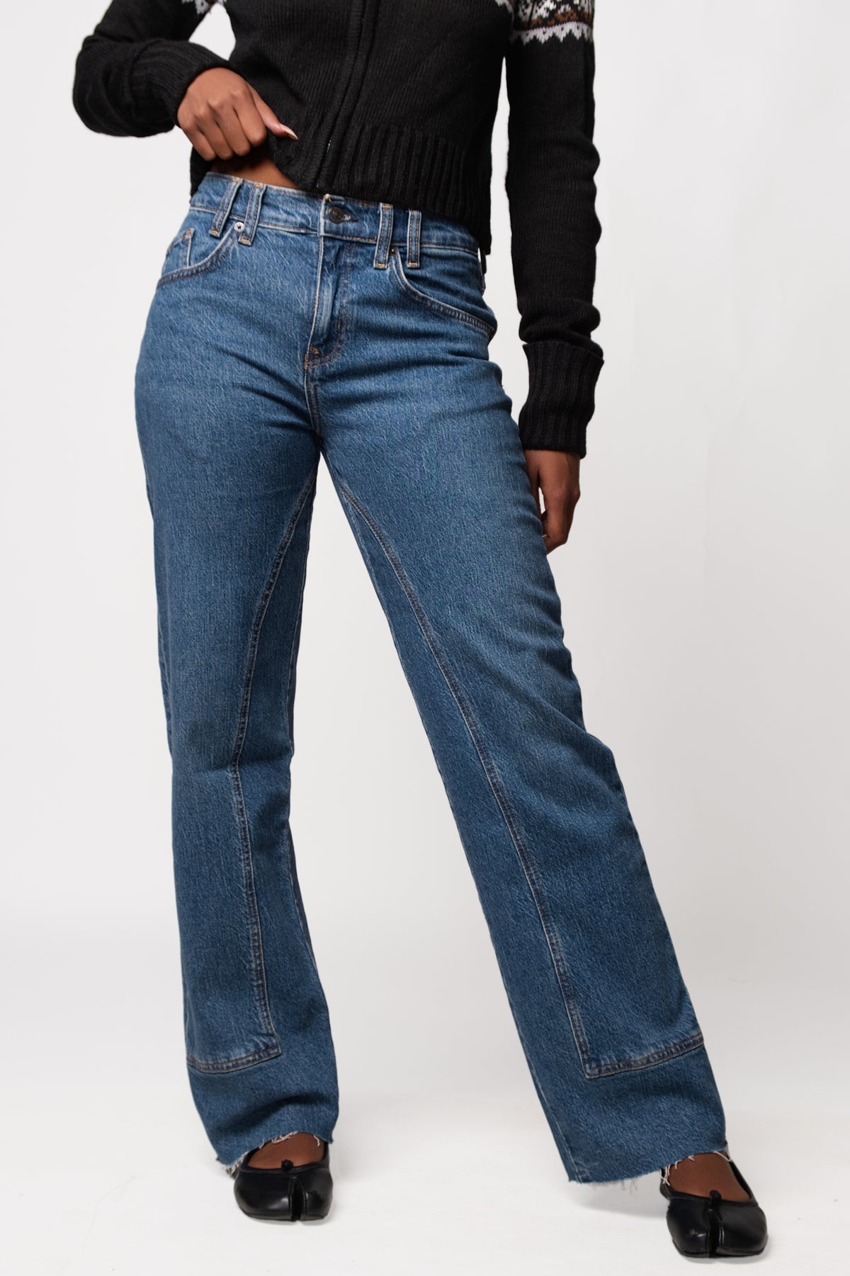 Free People Risk Taker Mid-Rise Straight