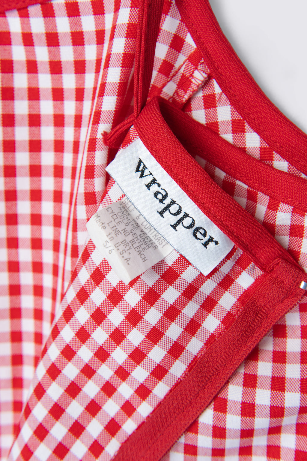 90s Wrapper Belted Gingham Mini Dress