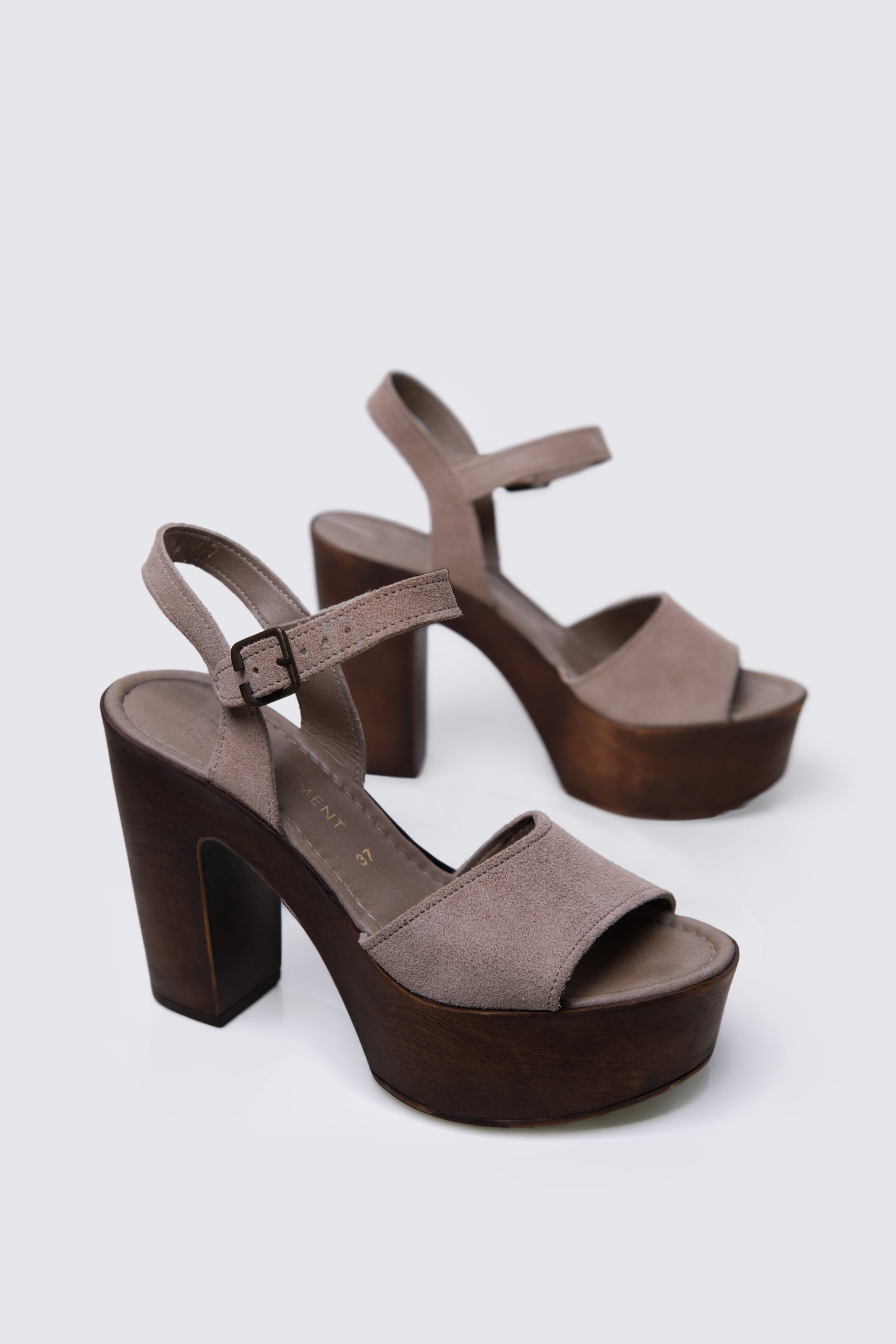 00s Basement Suede Platform Heels