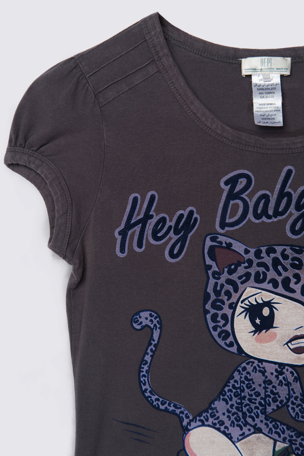 Y2K Euro DEPT Graphic Baby Tee