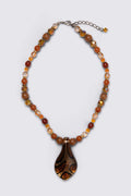 Y2K Beaded Murano-Style Art Glass Pendant
