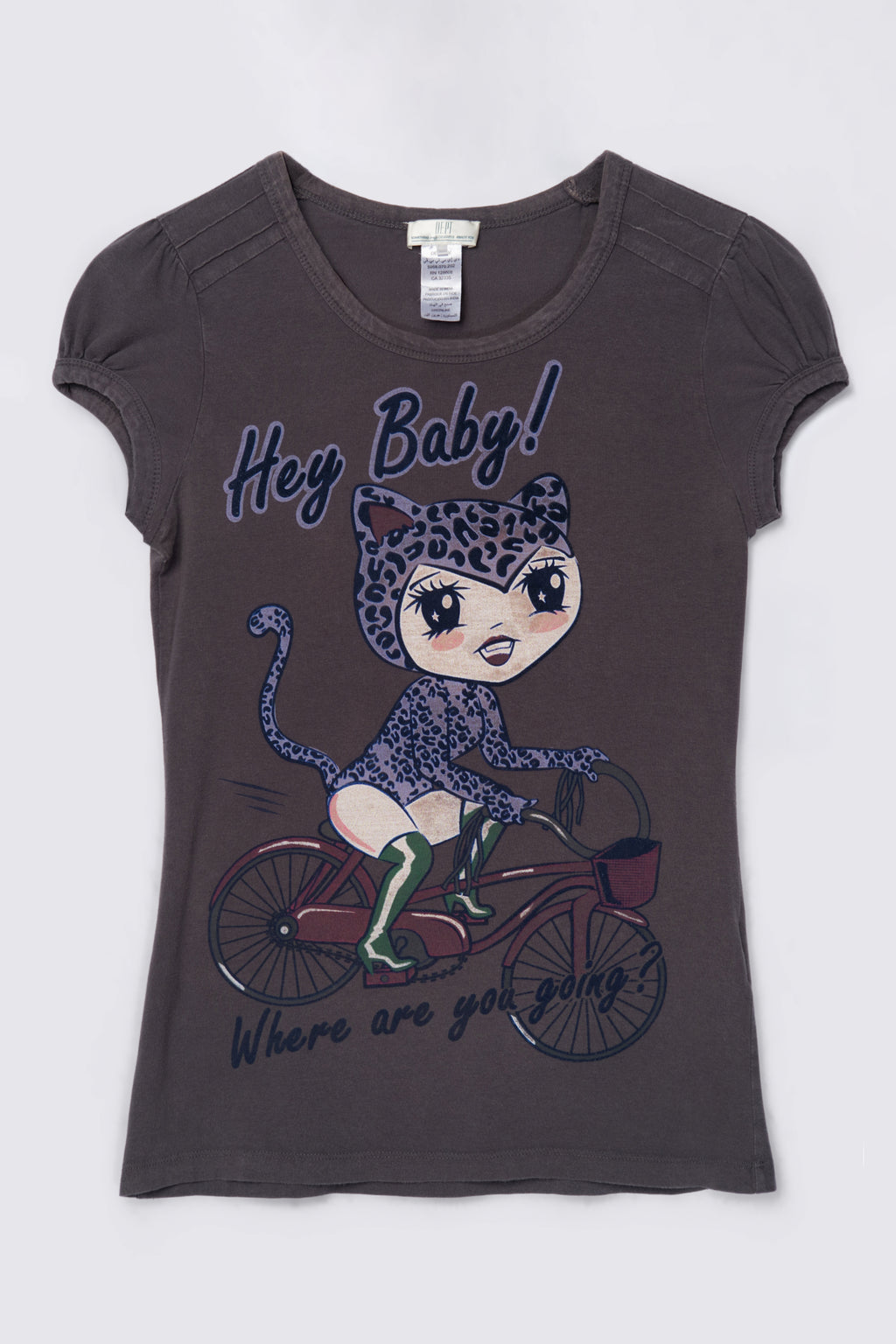 Y2K Euro DEPT Graphic Baby Tee