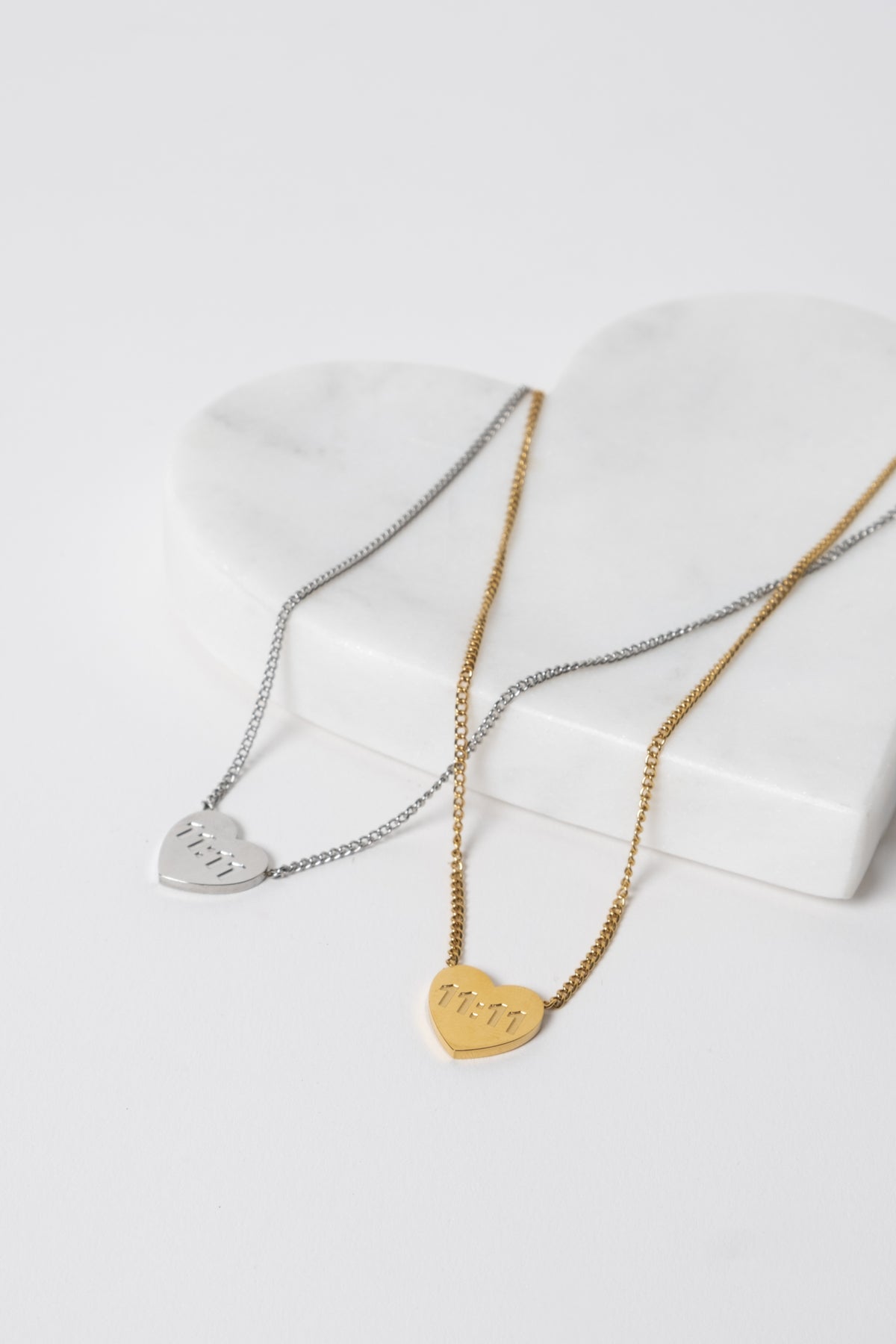 Angel Numbers Heart Necklace
