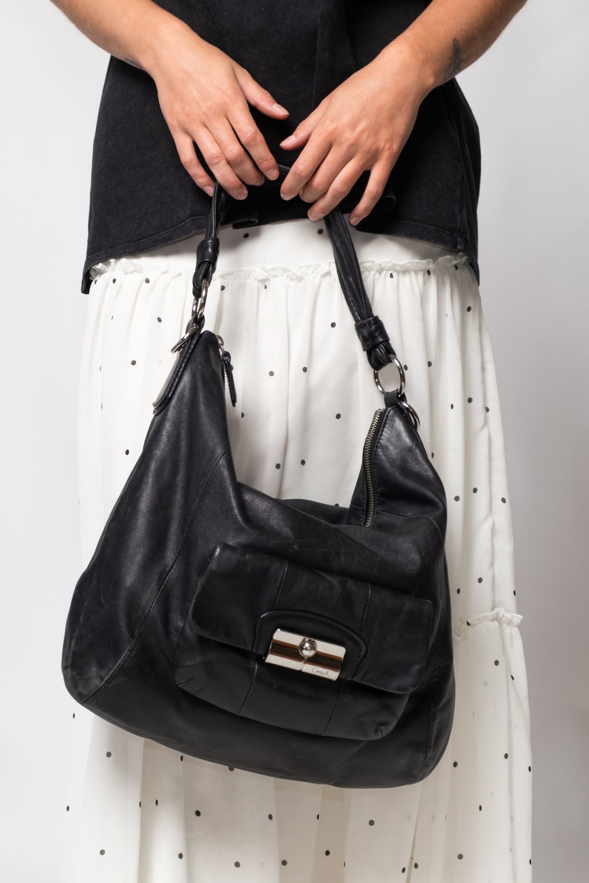 Golddust Vintage Coach Y2K Kristen Slouchy Bag