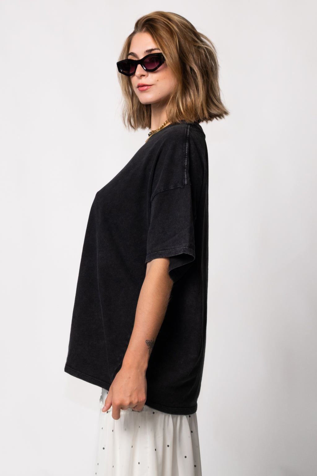 Neue Beige Oversize Washed Cotton Tee