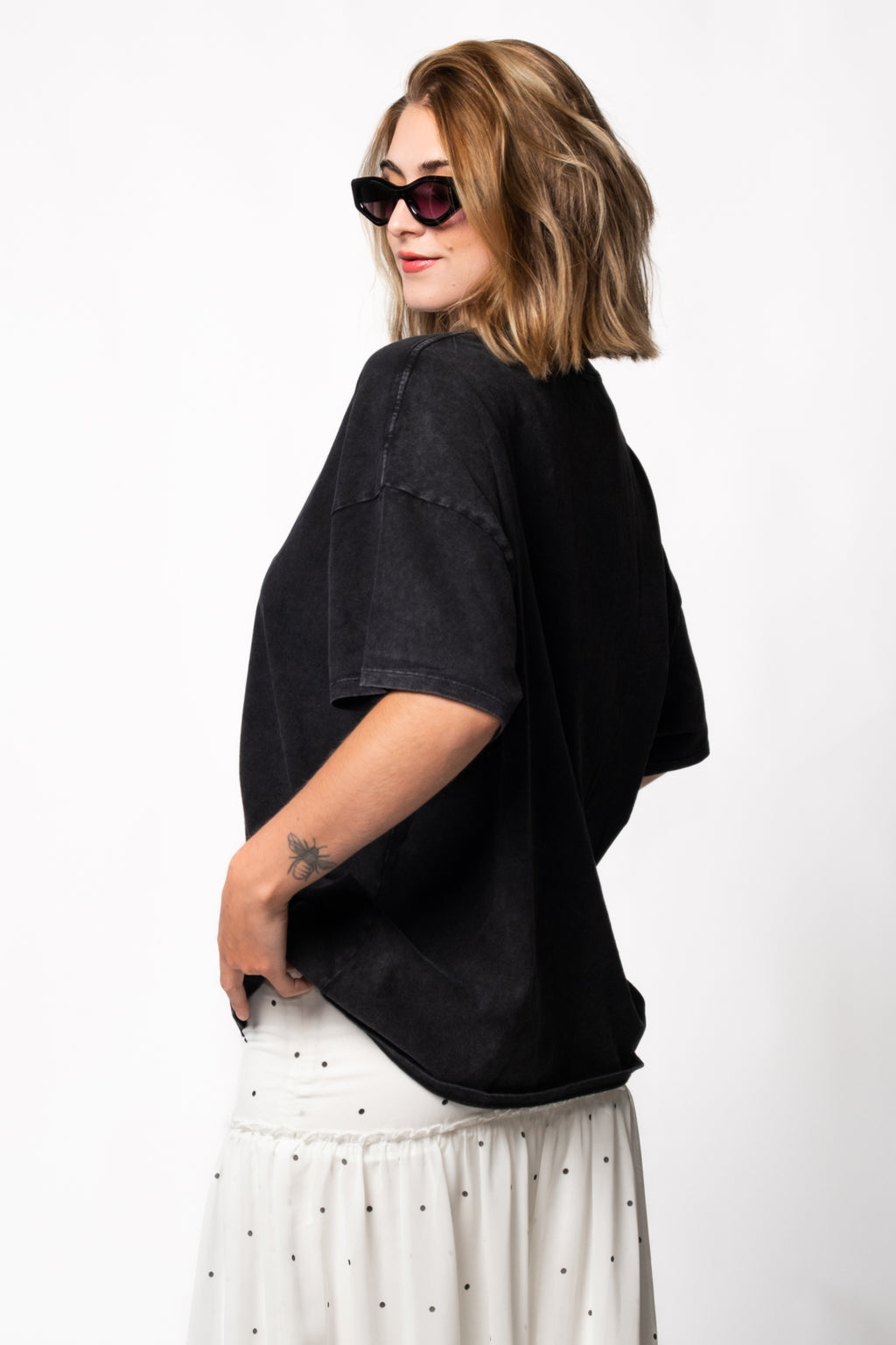 Neue Beige Oversize Washed Cotton Tee