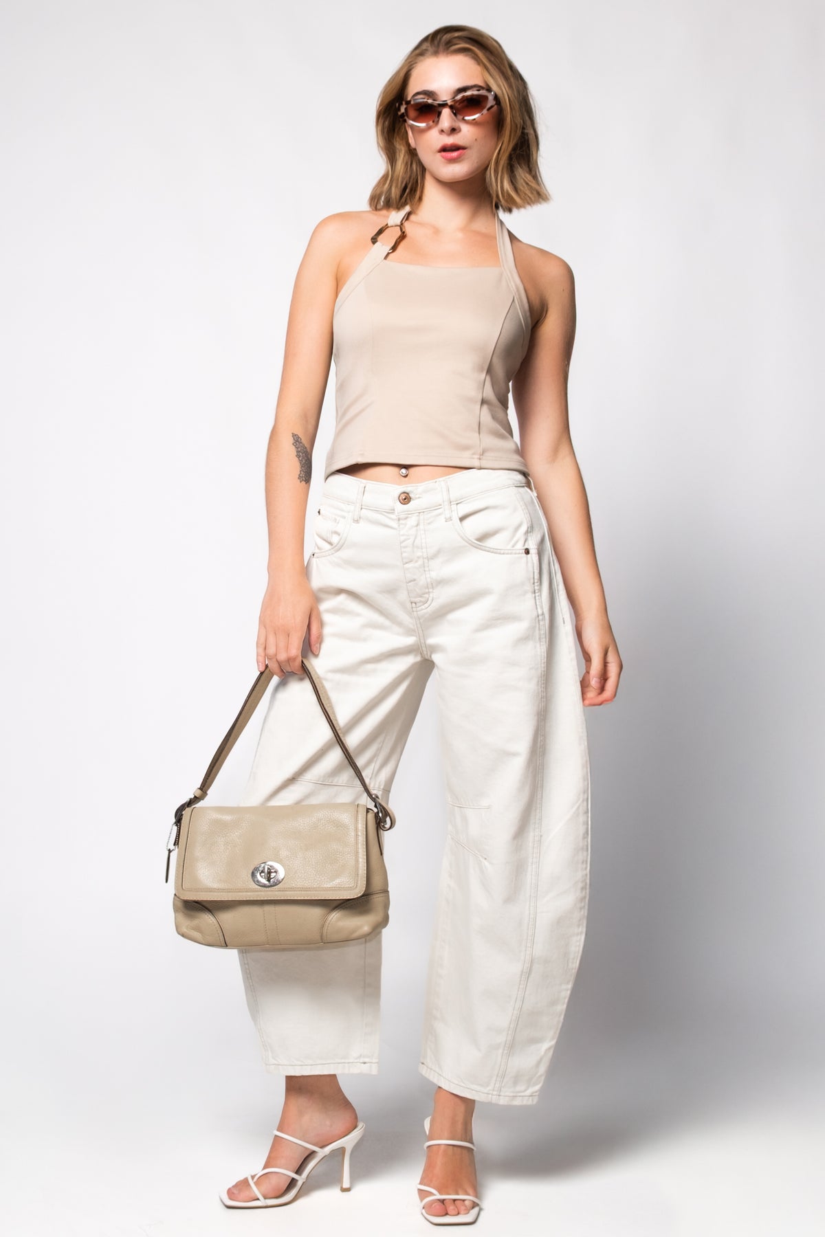 Golddust Vintage Coach Hampton Flap Shoulder Bag