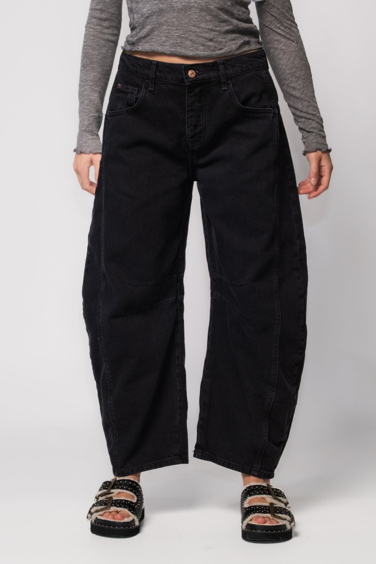 Free People Good Luck Midrise Barrel Jeans