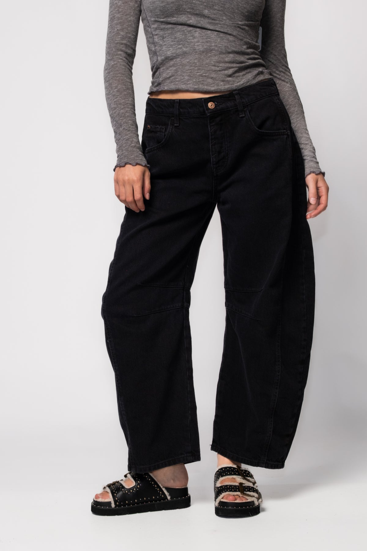 Free People Good Luck Midrise Barrel Jeans