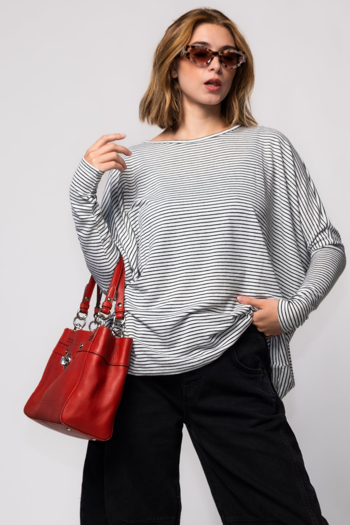 Studio Striped Long Sleeve Tee