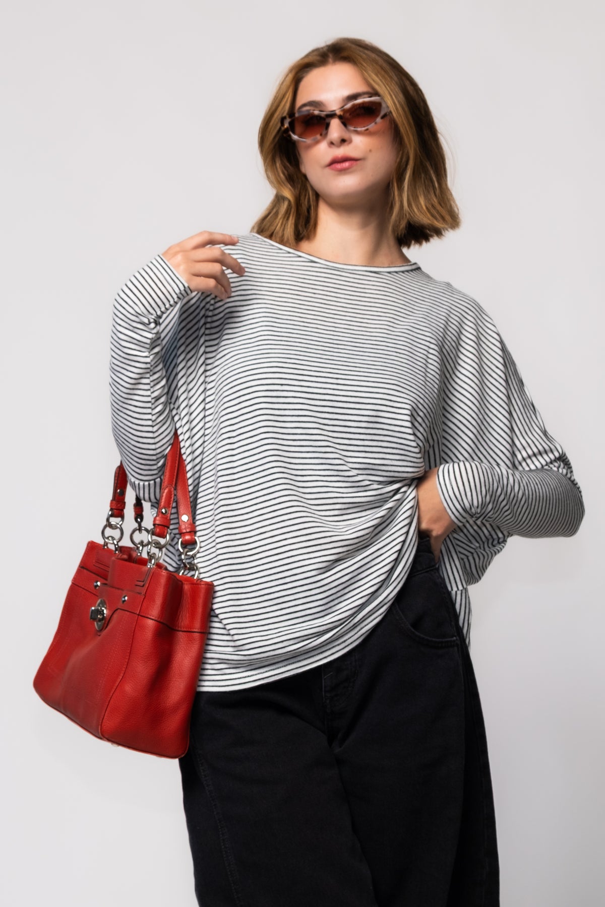 Studio Striped Long Sleeve Tee