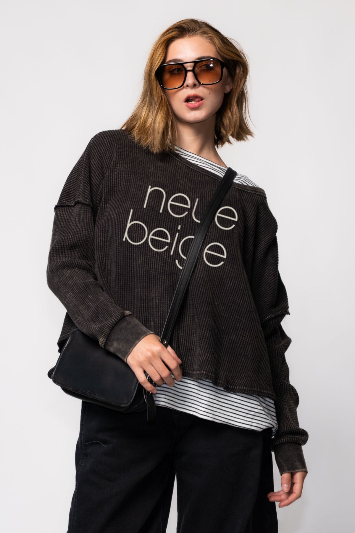 Neue Beige Boxy Cropped Thermal