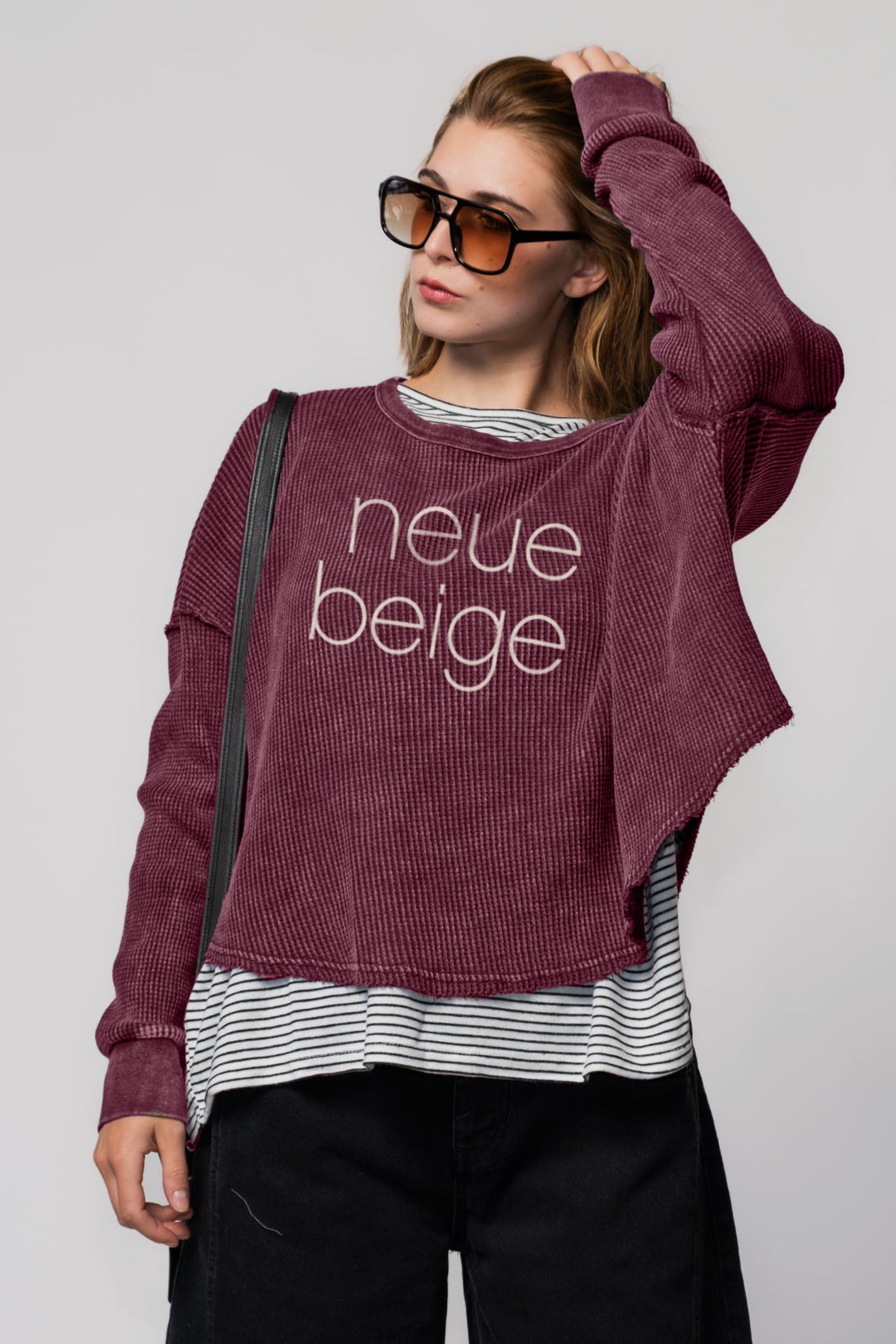 Neue Beige Boxy Cropped Thermal