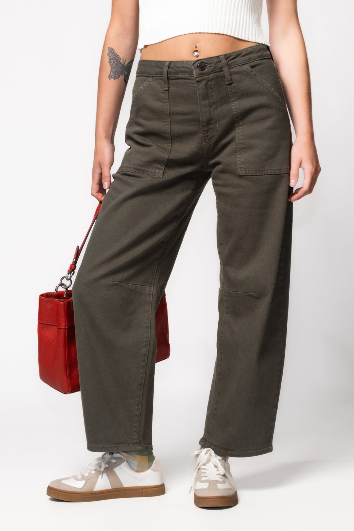 Just Black Utility Pocket Barrel Leg Jeans