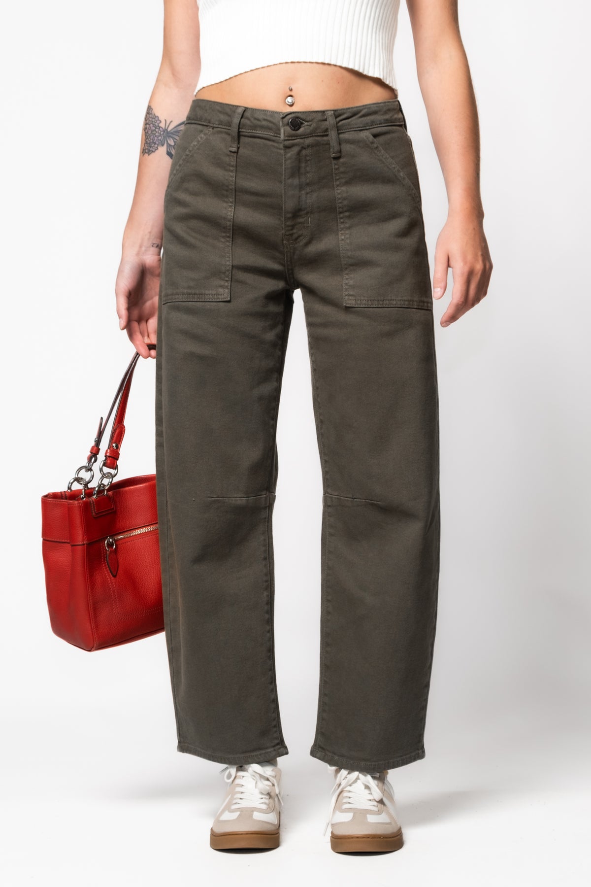 Just Black Utility Pocket Barrel Leg Jeans